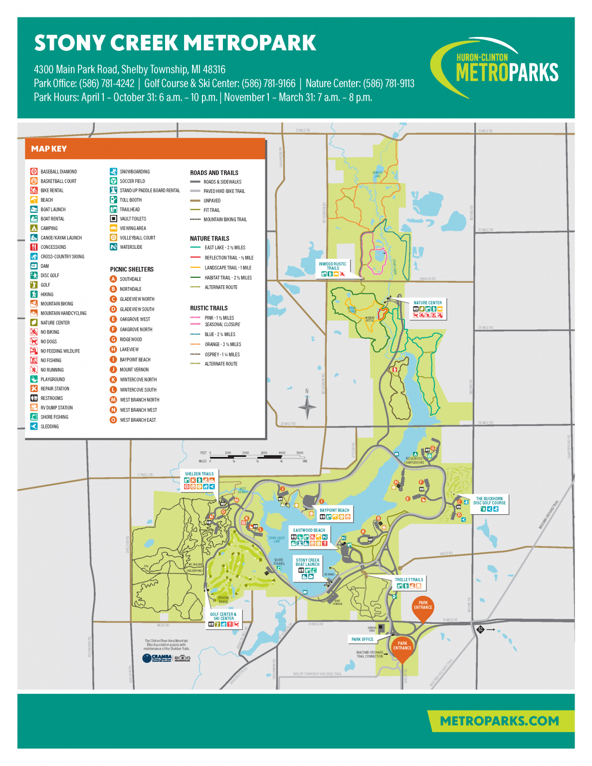 Stony Creek Metropark – Huron-Clinton Metroparks