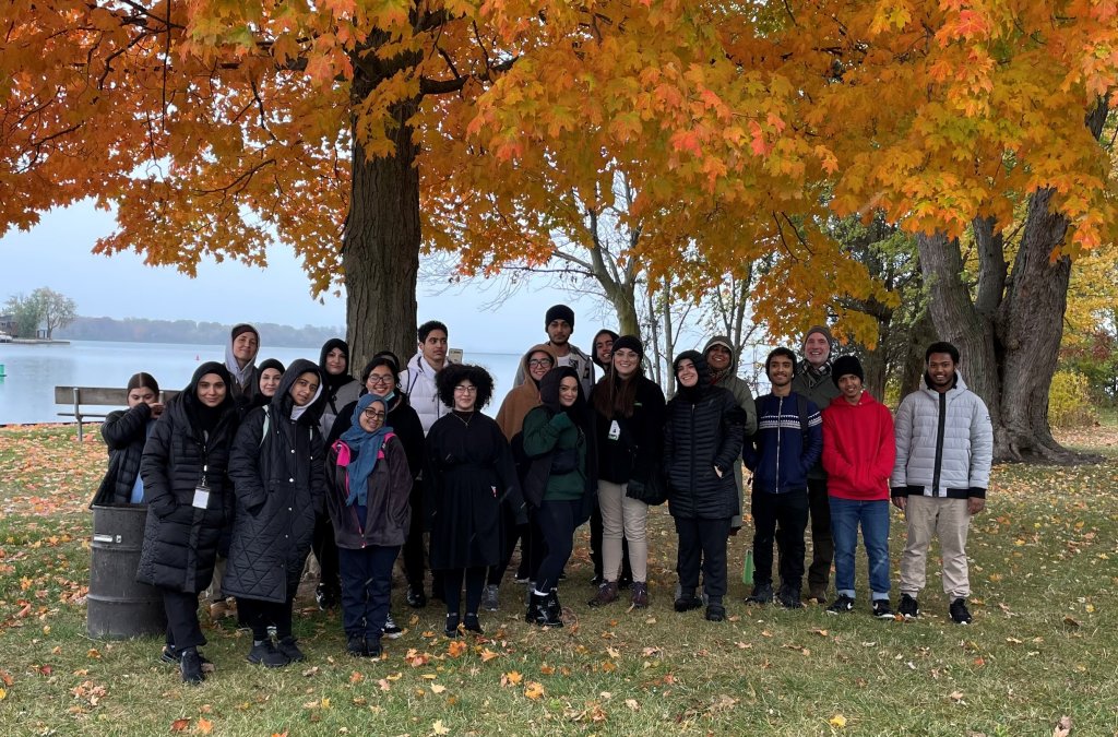 Nature Network Group Photo under tree at Lakeside park setting